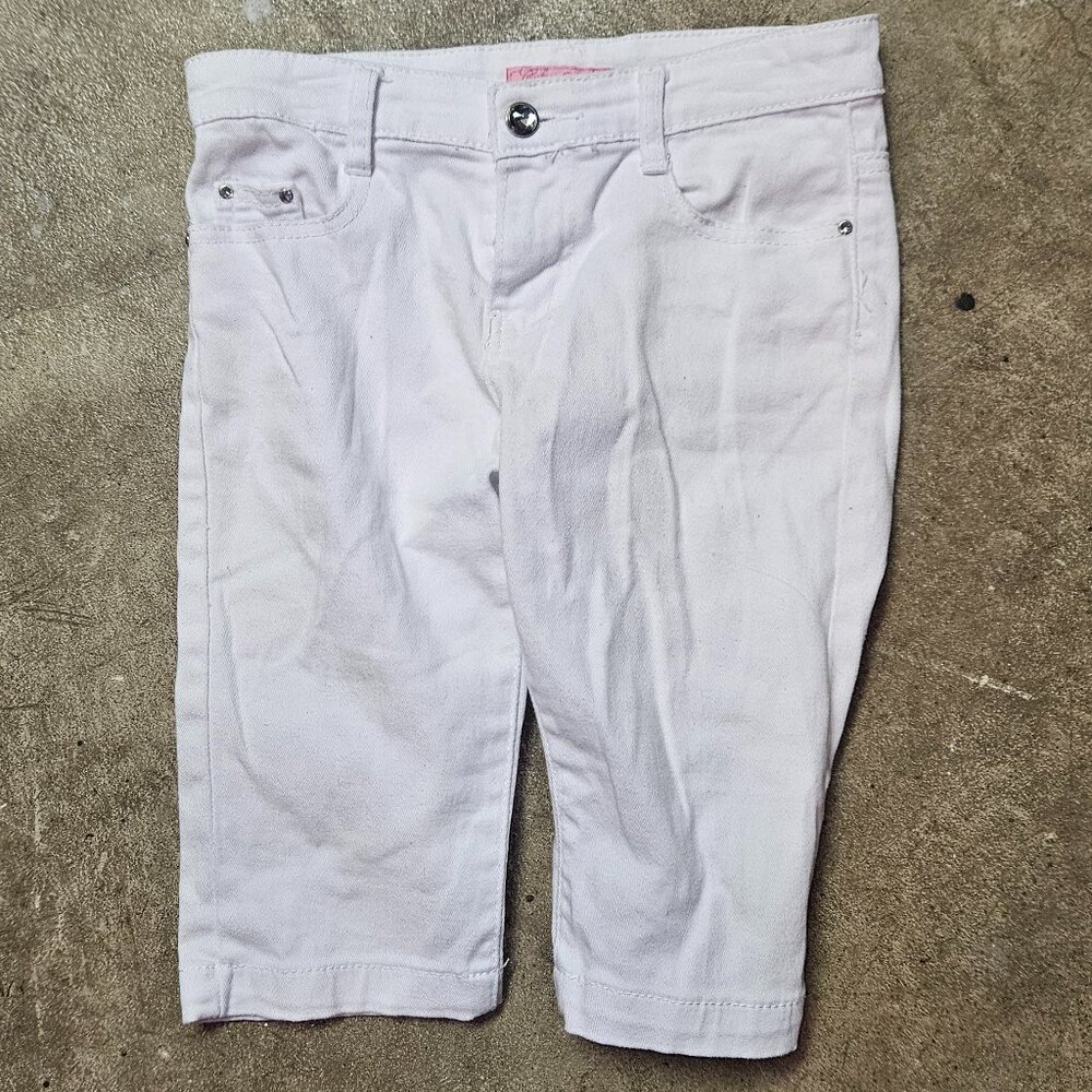 Cutie Fashion Size 12 White Shorts with Studding Details